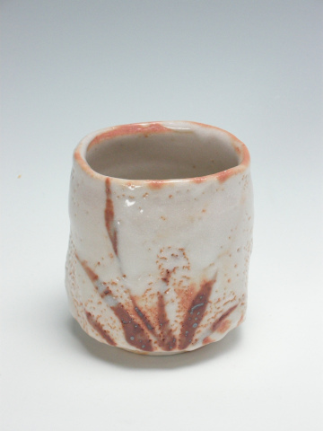 美濃焼,茶器,作家物 源九郎窯 加藤 健 作 白志野湯呑 12拍卖