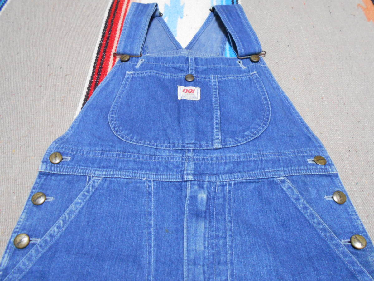 1970年代製 DO!FAMILY 吉祥寺 オーバーオール ビンテージ 日本製 MADE IN JAPAN ダンガリー インディゴ ペインターパンツ 昭和レトロ拍卖