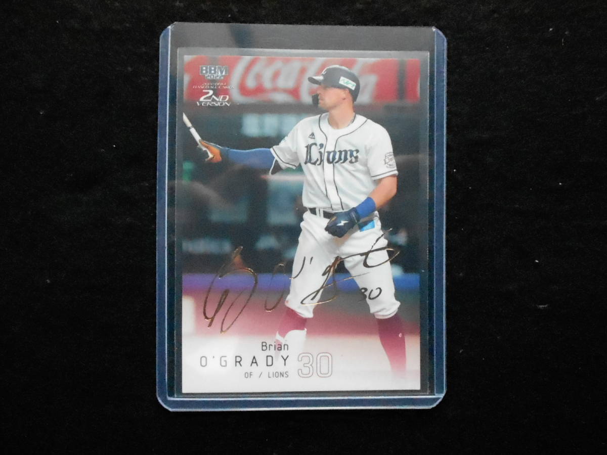BBM2022ベースボールカードオグレディ金箔サインカード100シリファーストナンバー 埼玉西武ライオンズ拍卖