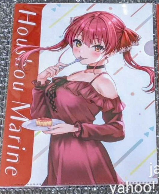 送料無料 ホロライブ ローソン コラボ 第2弾 非売品 クリアファイル 宝鐘マリン hololive lowson マリン 船長拍卖