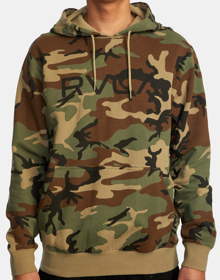 RVCA Big RVCA Pullover Hoodie Camo M パーカー拍卖
