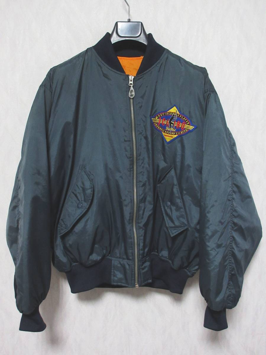 94年 NISSAN イチロー 210安打達成記念 MA-1 フライトジャケット ネイビー vintage old オリックス 中綿ジャンパー ブルゾン irmri kn875拍卖
