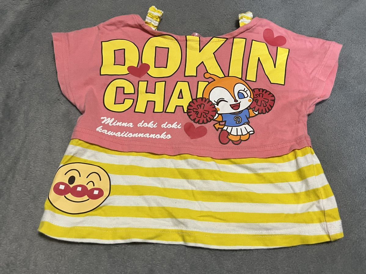 ドキンちゃん半袖Tシャツ90 アンパンマン拍卖