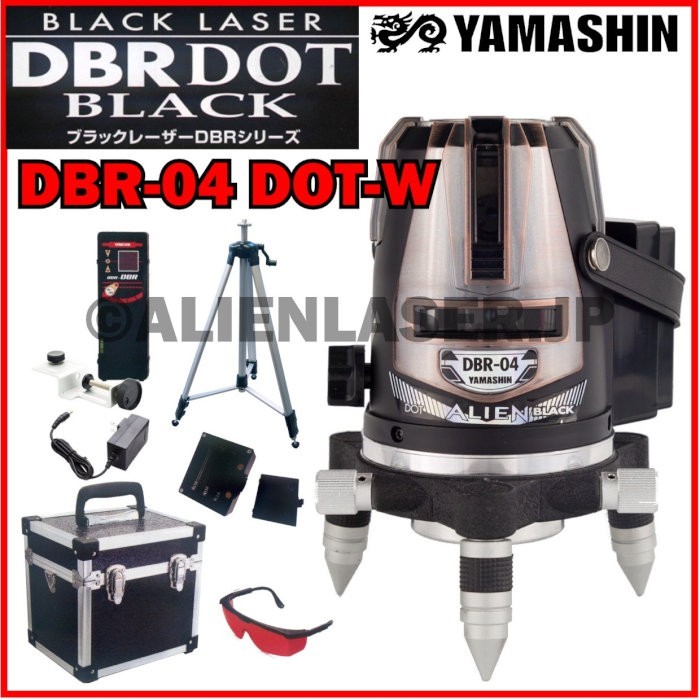 送料無料 1年保証 山真 ヤマシン 3ライン ドット レッド墨出し器 DBR-04DOT-W 本体+受光器+三脚拍卖