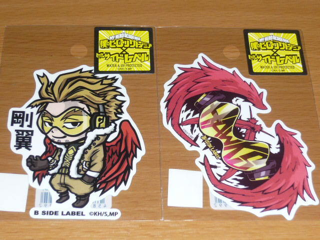 ◆ヒロアカ ステッカー 2枚セット◆ホークス&ロゴ◆B SIDE LABEL◆拍卖