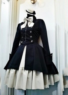 ZPT229☆大きいサイズ5L~6L ゴスロリドレスワンピース ゴシックロリィタ イベント パーティ コスプレ衣装 黒白拍卖