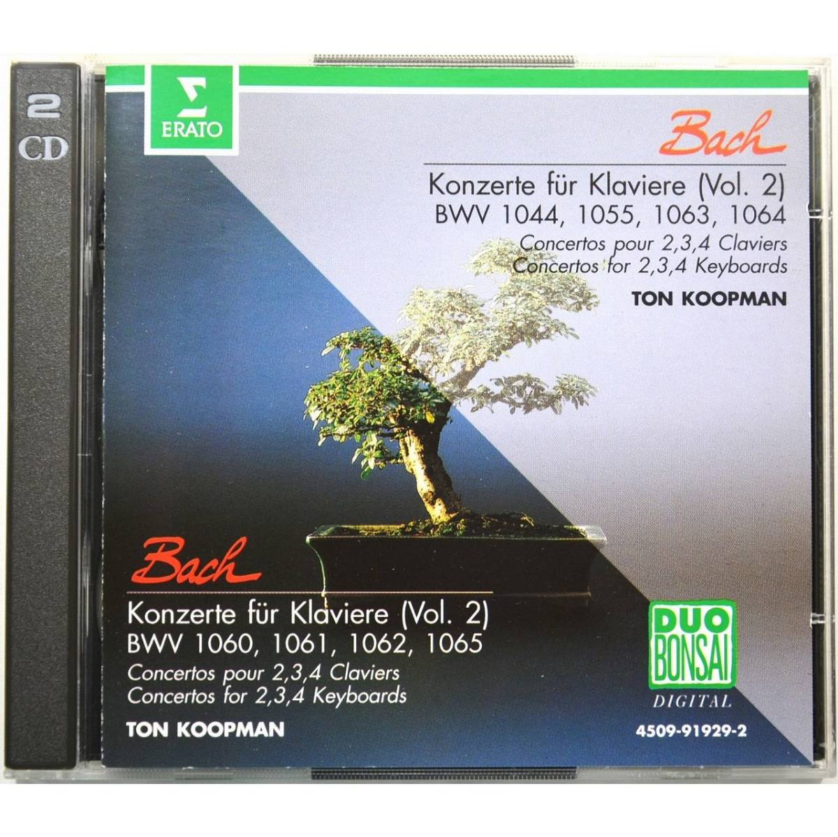 【独盤/2CD】トン・コープマン ◇ J.S.バッハ チェンバロ協奏曲全集 第2集 ◇ アムステルダム・バロック管弦楽団 ◇拍卖