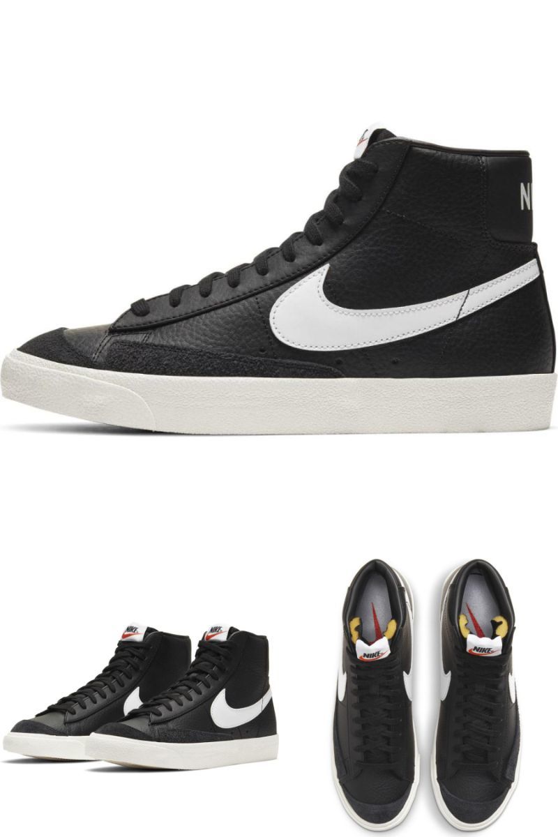 【Nike Refurbished】【Nike Blazer Mid '77 Vintage】ナイキ ブレーザー ミドル’77 ヴィンテージ BLACK xWHITE BQ6806-002 28.5㌢拍卖
