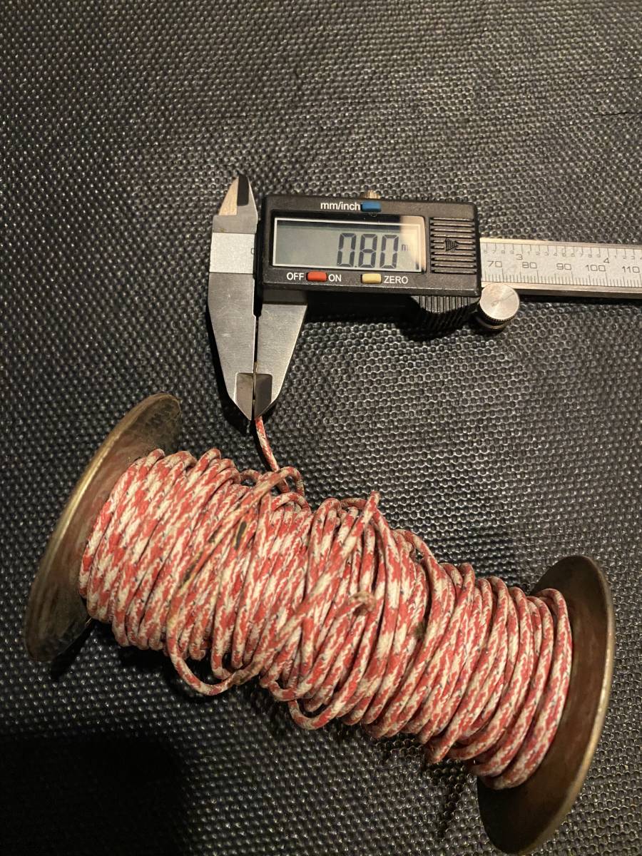 Western Electric Wire 赤/白 縞 単線拍卖