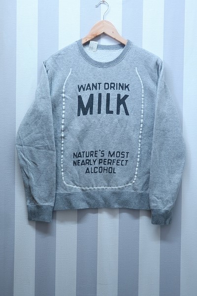 2-4179A/N.HOOLYWOOD WANT DRINK MILK クルーネックスウェット エヌハリウッド拍卖