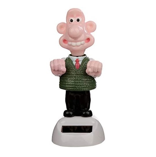 ウォレスとグルミット ★ 動く フィギュア ソーラーパワー 首振り人形 B拍卖