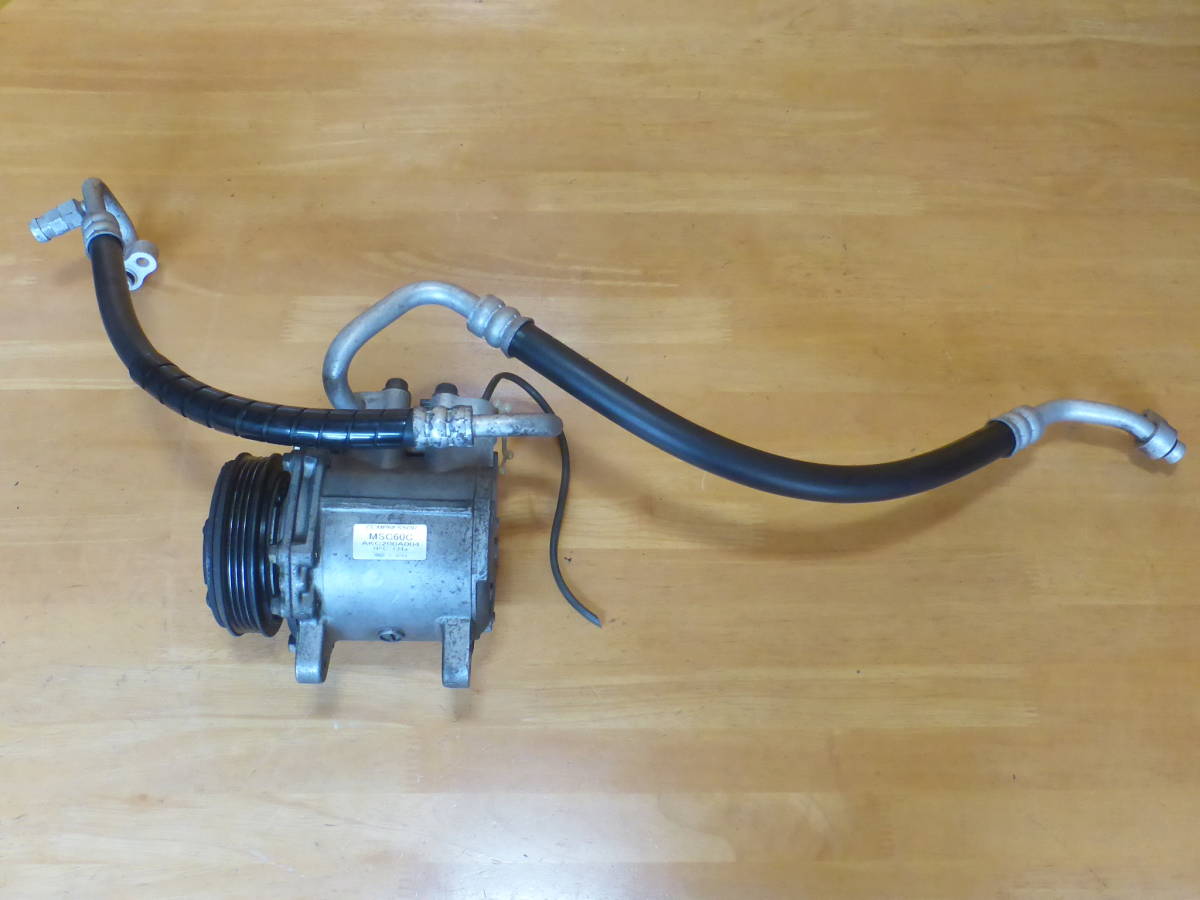 パジェロミニ E-H56A H8年9月 クーラーコンプレッサー MSC60C AKC200A004 HFC-134a 中古拍卖