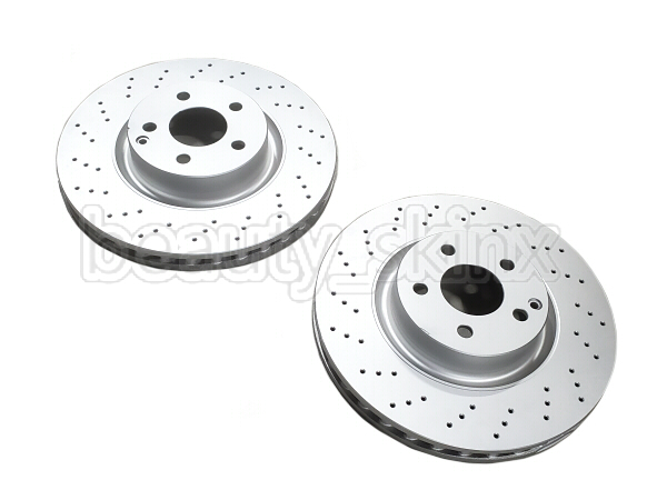 ベンツ W216 W221 フロント ブレーキディスク/ローター 左右 (2枚) 2214211012 S280 S300 S320 S350 S400 S500 CL500 CDI 他 未使用 傷あり拍卖