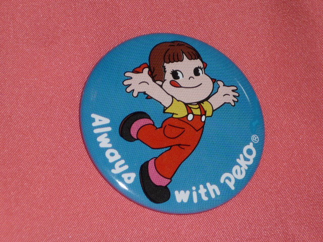 激レア!レトロ 不二家 キャラクター ペコちゃん 缶バッジ ☆拍卖