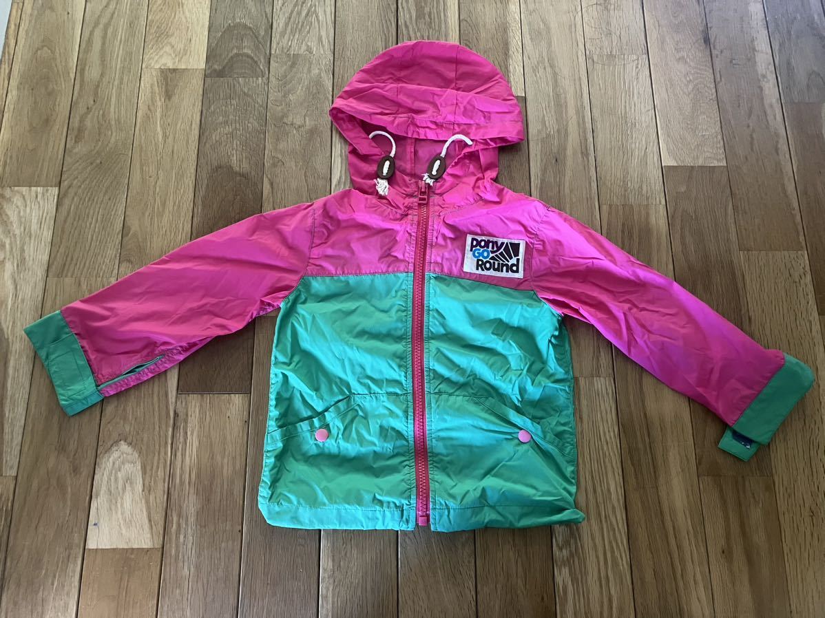 PONY GO ROUND ポニーゴーラウンド XS 90cm ベビー服 フェス アウトドア キャンプ レインコート拍卖