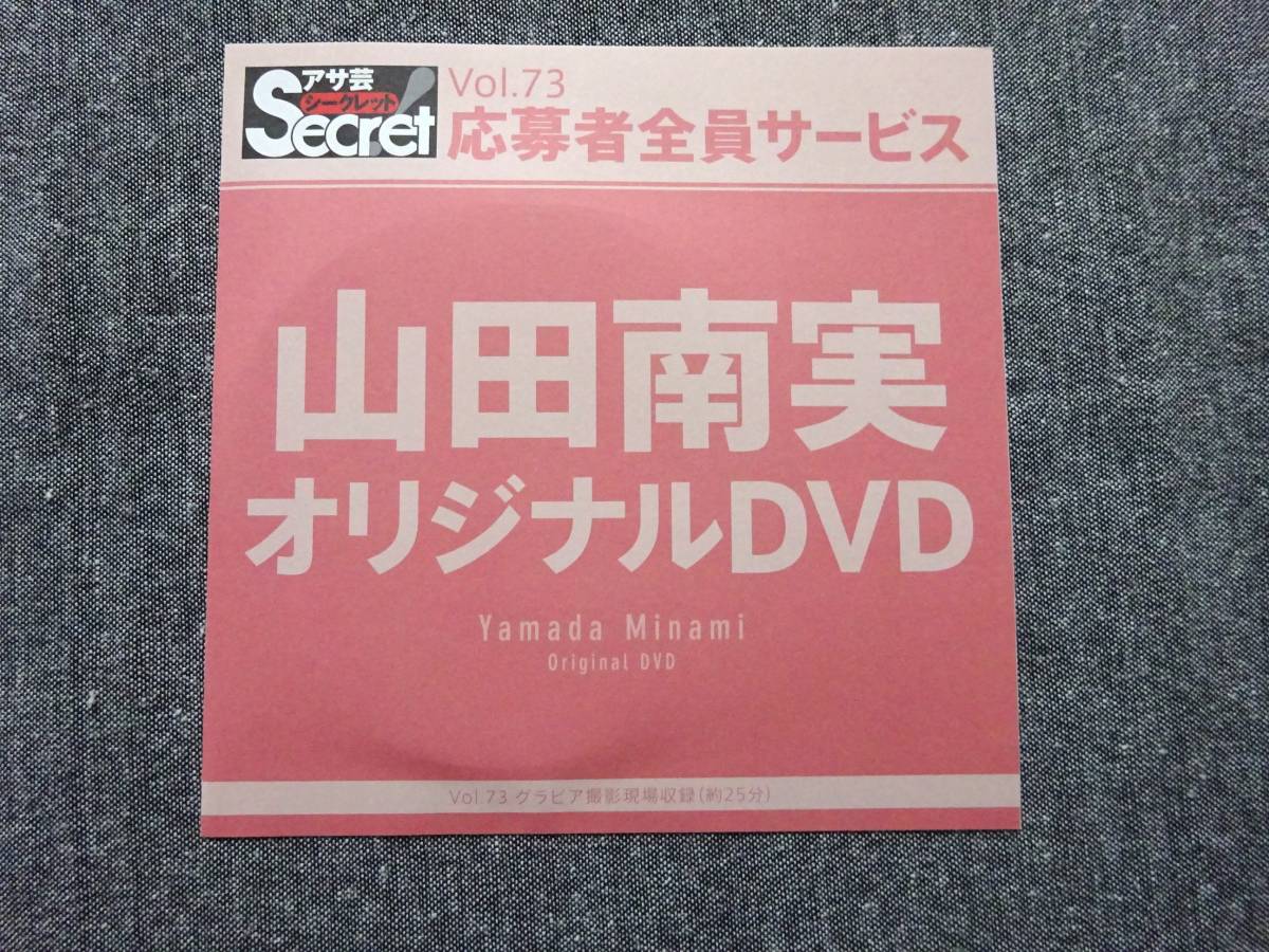 山田南実 アサ芸シークレット限定品 Vol.73 応募者全員サービス DVD拍卖