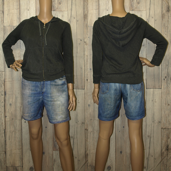 STANDARD JAMES PERSE◇ジェームス パース・七分袖ジップアップパーカー◇グレー系 0サイズ 美品拍卖