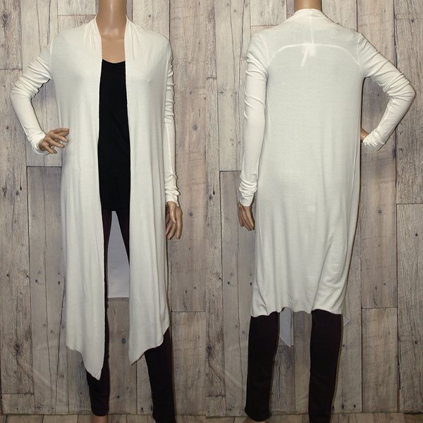 Marie France Van Damme◇ロングカーディガン◇ホワイト 高級クリーニング済み 美品拍卖