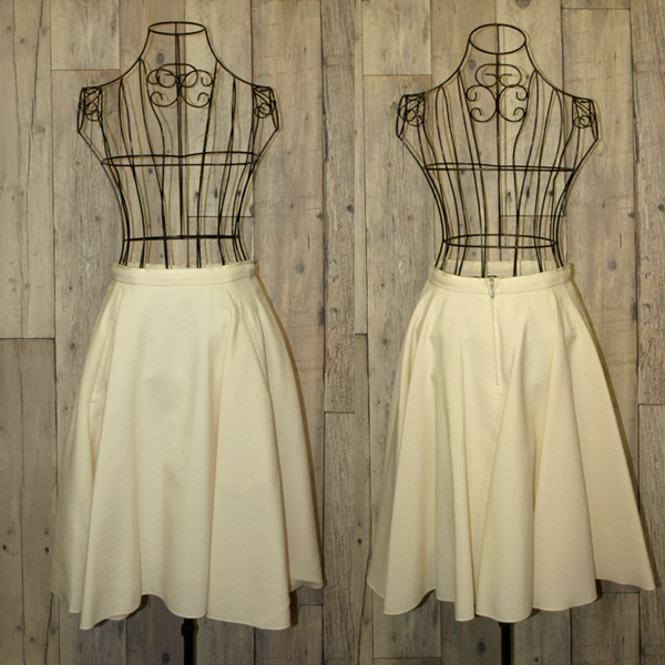 FOXEY◇フォクシー・フレアスカート◇アイボリー系・38サイズ クリーニング済み拍卖