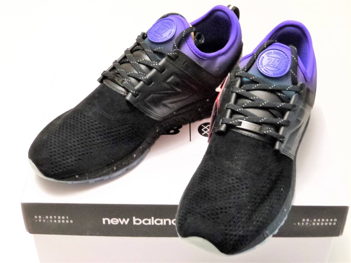 新品箱付ニューバランス×スタンスMRL247 All Night black / purple限定コラボヌバックレザースニーカー2752拍卖