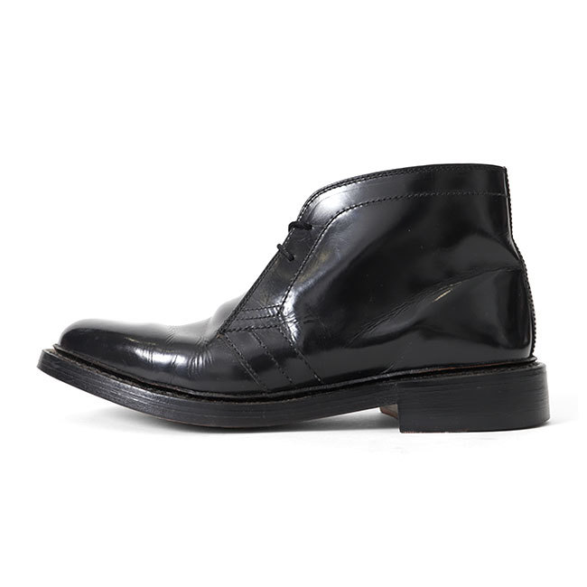 古着 SOUTHEND ON SEA サウスエンドオンシー レザー チャッカブーツ GKC14088 UK8 黒 シューズ メンズ拍卖