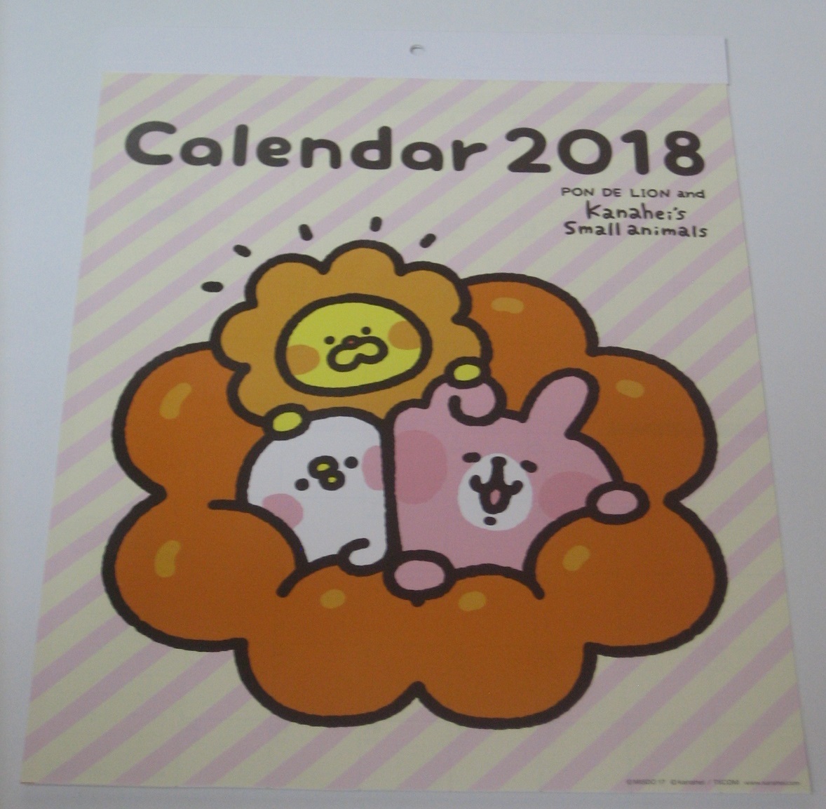 新品 未使用品 ダスキン ミスタードーナツ カナヘイ カレンダー 2018年 ☆ミスド拍卖