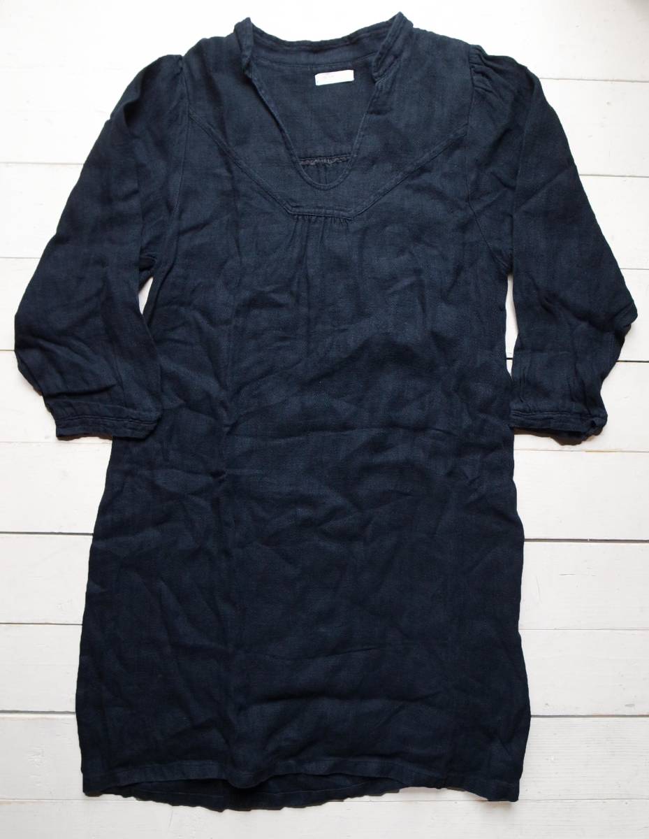 fog linen work チュニックワンピース ヘリンボーン リトアニア製 フォグリネンワーク拍卖