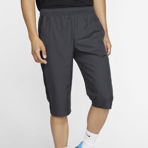 NIKE ウーブン 3/4 ハーフパンツ グレー S ナイキ パンツ ドライフィット トレーニング ワークアウト テニス 灰 黒 CJ7673-060拍卖