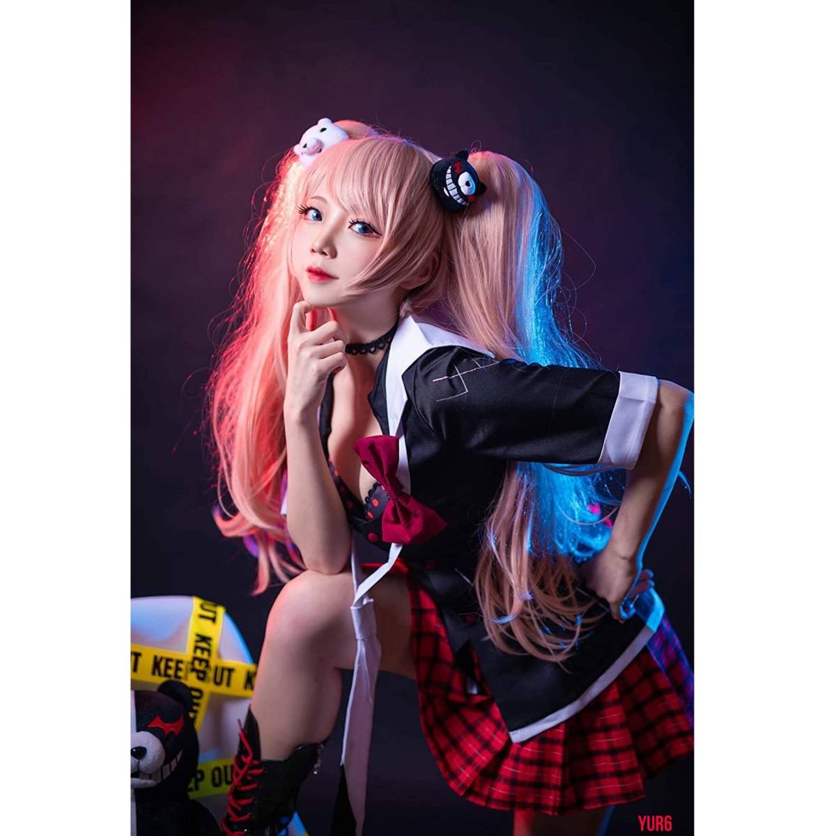 ダンガンロンパ 江ノ島盾子 コスプレ衣装 Mサイズ 制服 速乾性 雰囲気 目立つ cosplay パーティー なりきり イベント コスイベ 宅コス拍卖