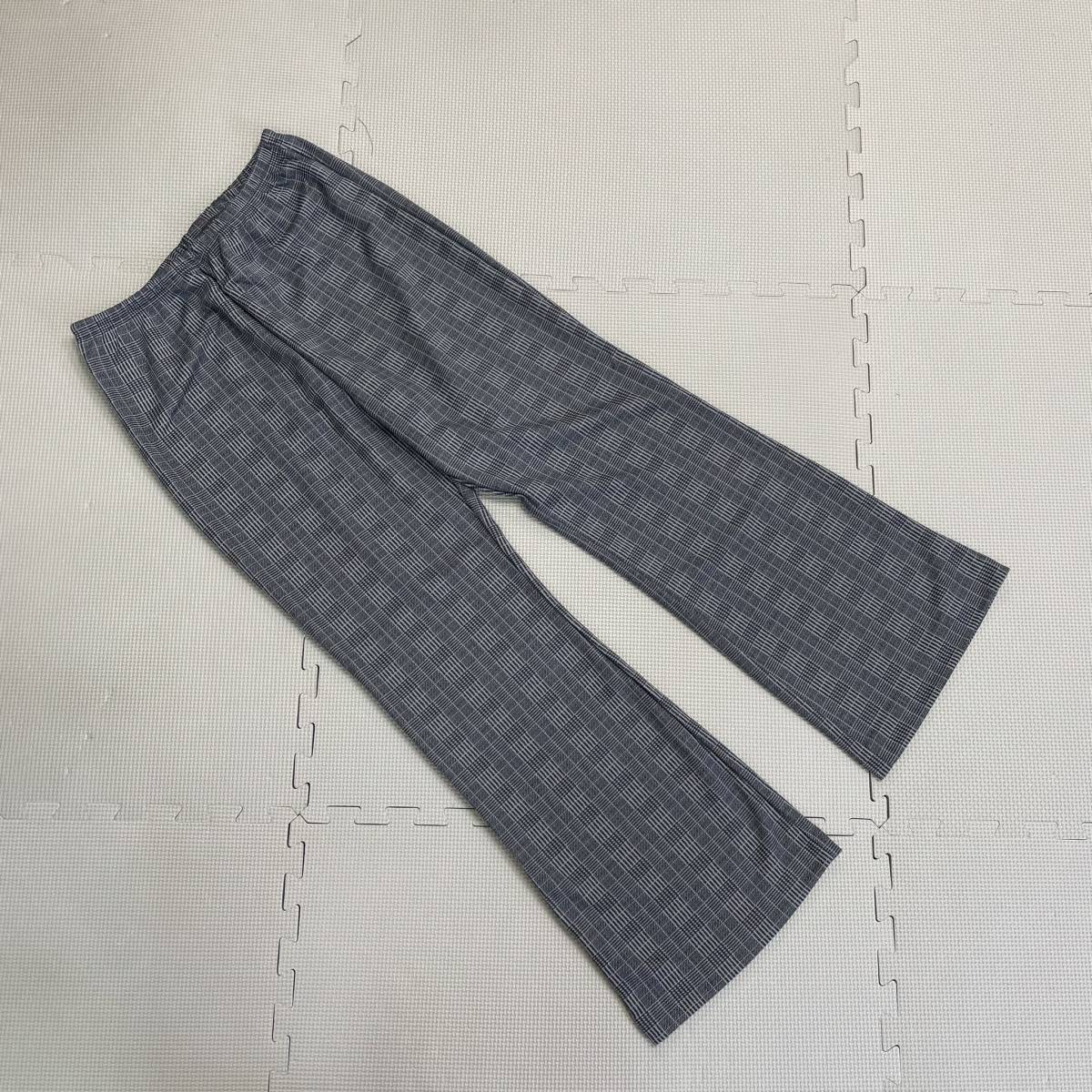 Dチ0511 【美脚パンツ】新品 Lサイズ ■股下67■SHUEI■チェック柄■グレー系■レディ-ス■ドライ&クール■シルクプロテイン■拍卖