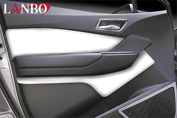 【M's】TOYOTA C-HR ZYX10 NGX50 LANBO ドアレザーパネル 6pcs ホワイト×シルバー LDP-CHR-WHSI 社外品 ランボ トヨタ CHR フロント リア拍卖