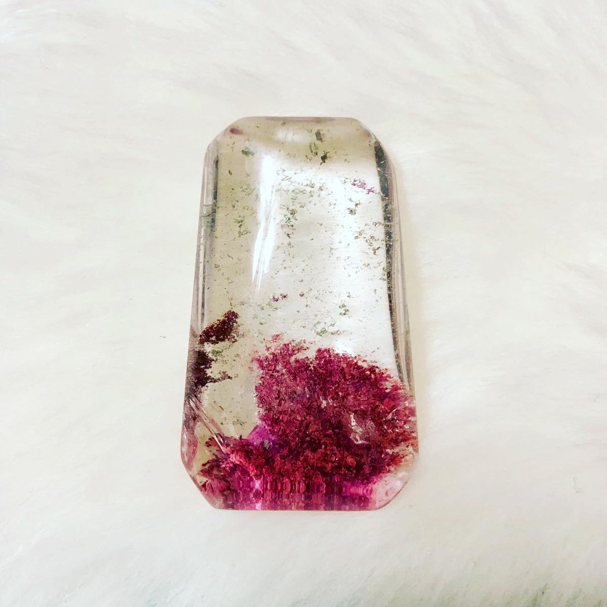 ■綺麗!ピンクガーデンクォーツ 庭園水晶 ガーデンクォーツ 水晶 ルース 原石 天然石 簡易鑑別付 鉱物拍卖