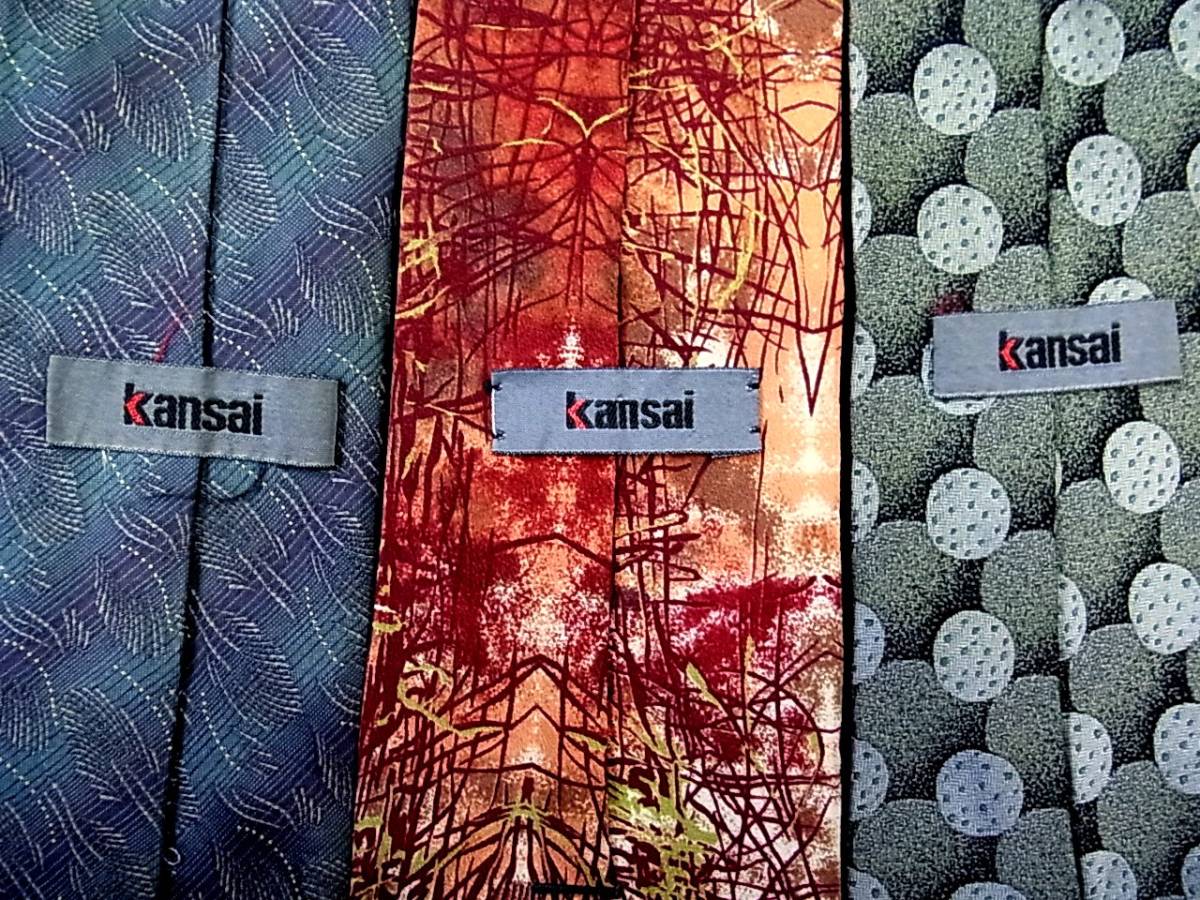 b0257【すべて良品3本組】●カンサイ ヤマモトのネクタイ●拍卖