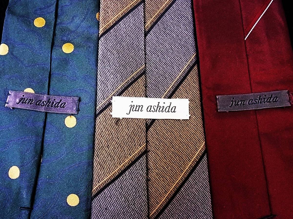b0291【すべて良品3本組】●ジュン アシダのネクタイ●拍卖