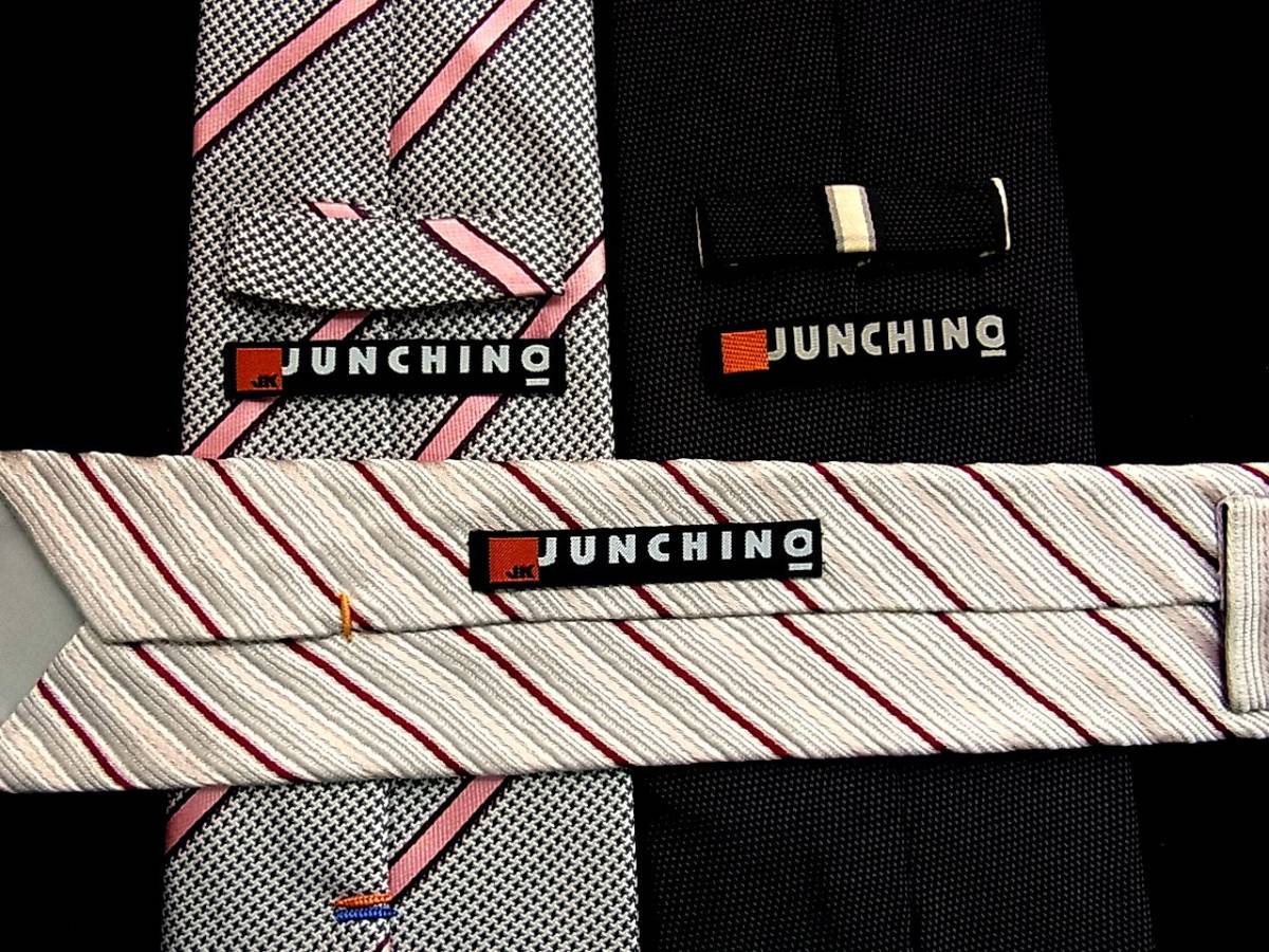 b0333【すべて良品3本組】●ジュンチノのネクタイ●拍卖
