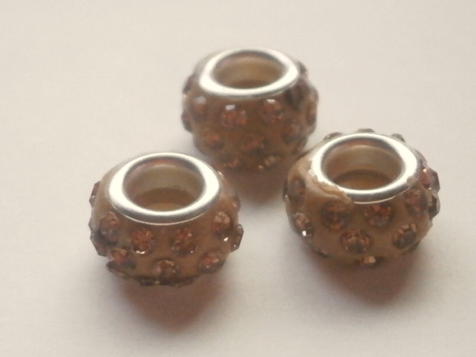 ヨーロピアンビーズ★12×8★ブラウン系★A拍卖