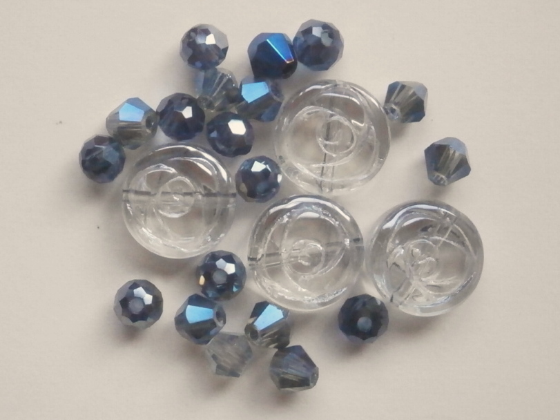 ガラスビーズ★ローズ★タイプ B★モリオン系★3拍卖