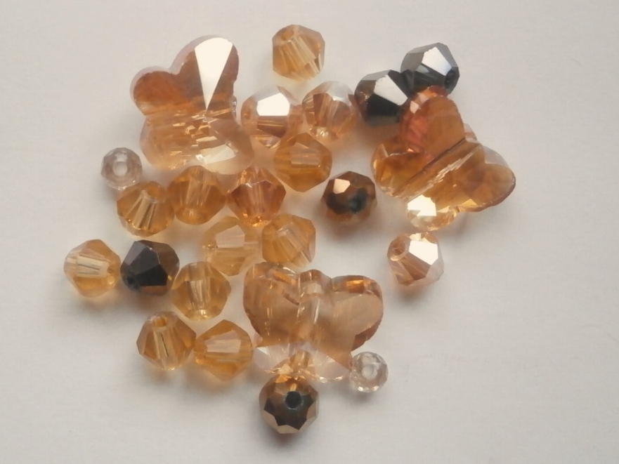 ガラスビーズ★蝶々★タイプ D★ブラウン系★A拍卖