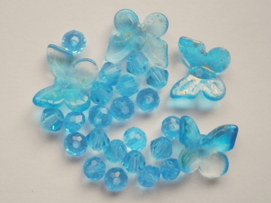 ガラスビーズ★蝶々★タイプ A★ブルー系★c拍卖