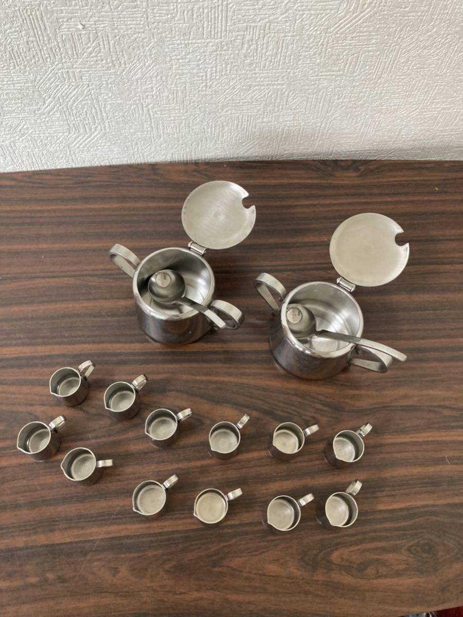 昭和レトロ! 砂糖入れ2個 ミルク入れ12個拍卖