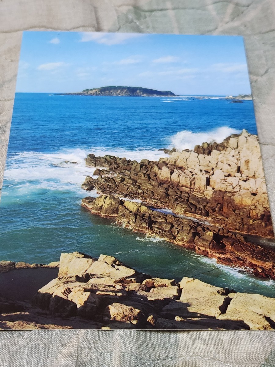 0270 絵葉書 越前加賀海岸国定公園 東尋坊 東尋坊より雄島を望む拍卖