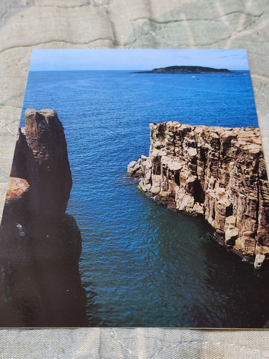 0285 絵葉書 越前加賀海岸国定公園 東尋坊 東尋坊より雄島の遠望拍卖