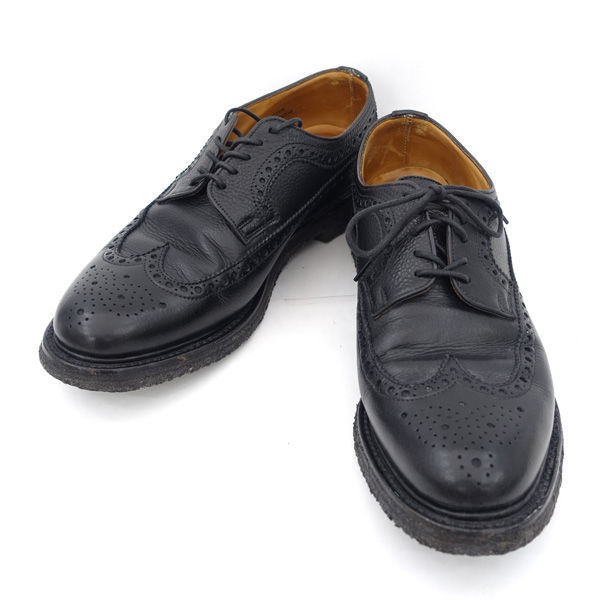 ★ bpr BEAMS PLUS ビームス プラス ビジネスシューズ ウィングチップ クレープソール ブラック 7.5D(約25.5cm) 中古 (0220419117)拍卖