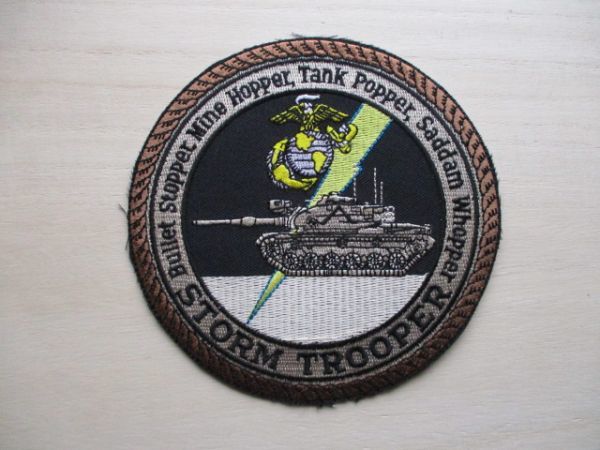 【送料無料】アメリカ海兵隊DESERT STORM TROOPERパッチ刺繍ワッペン/patchマリーンMARINE米海兵隊USMC戦車TANK POPPER SADAM WHOPPER M78拍卖