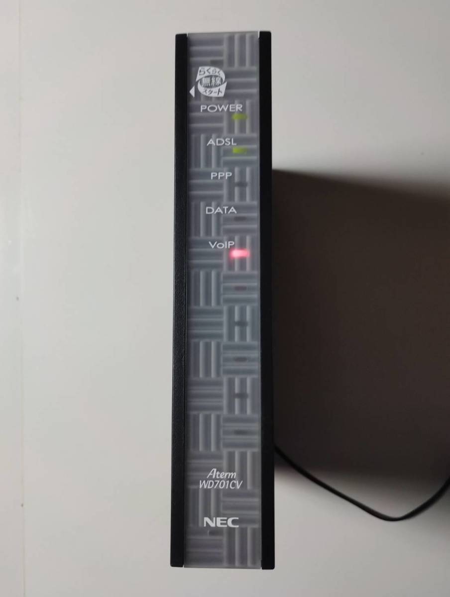 NEC ADSLモデム AtermWD701CV(C)S 本体のみ 通電OK 動作未確認 部品取りなどに拍卖