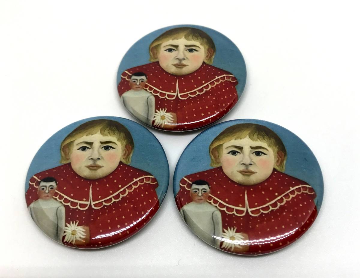 人形を持つ子供 アンリ・ルソー 缶バッジ 3個セット 名画 グッズ 絵画 Button Badge ART Henri Julien Flix Rousseau 拍卖