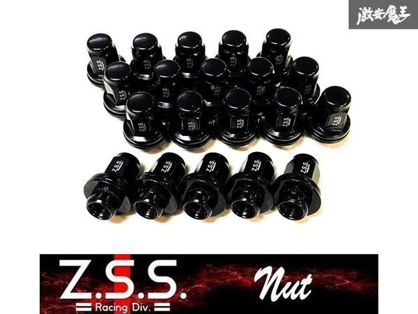 ☆Z.S.S. レーシングナット M14 × P1.5 22HEX ブラック 黒 スチール 20個 ランドクルーザー 100 200 純正ホイール対応 在庫有り ZSS拍卖