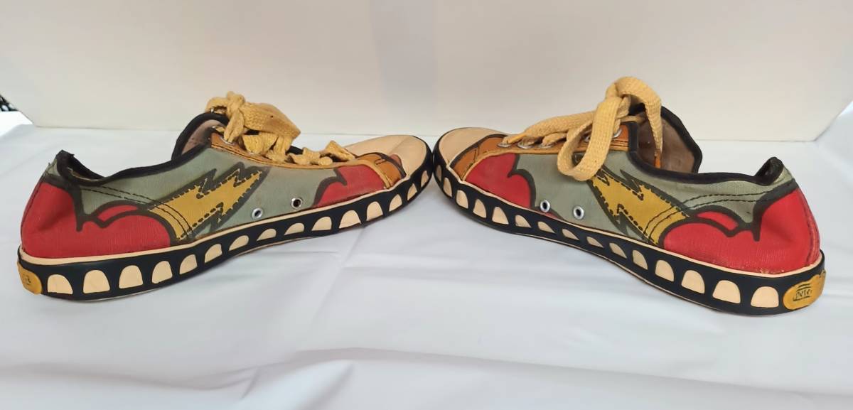 ビンテージ vntage 70’s Peter Max by Randy キャンバス スニーカーsize 7 1/2 25.5cmピーター マックス 靴 難あり ジャンク ぼろ拍卖