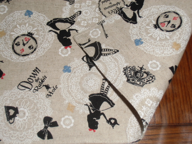 No.104 裏付ランチョンマット ハンドメイド 25x35 アリス きなり色 女の子拍卖