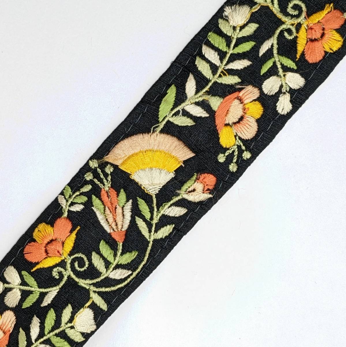 インド刺繍リボン 約43mm 黒 BK015拍卖